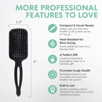 MINT Mizu Waterproof Boar Bristle Detangling Paddle Hair Brush